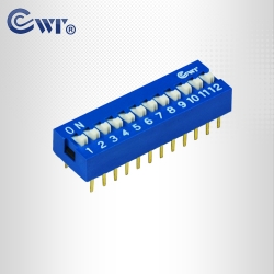 12位平拨型拨码开关 DIP开关 厂家批发价现货供应