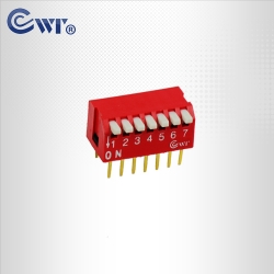 7位琴键型DIP开关 侧拔开关 指拨开关 现货热销