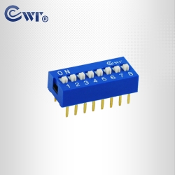8位平拨DIP开关 2.54mm间距 环保