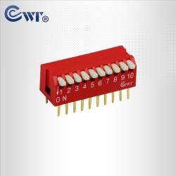 10位侧拔DIP开关 琴键型指拨开关 厂家直销 欢迎订购