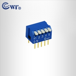 5位侧拔开关 琴键型DIP开关 指拨开关 2.54mm间距